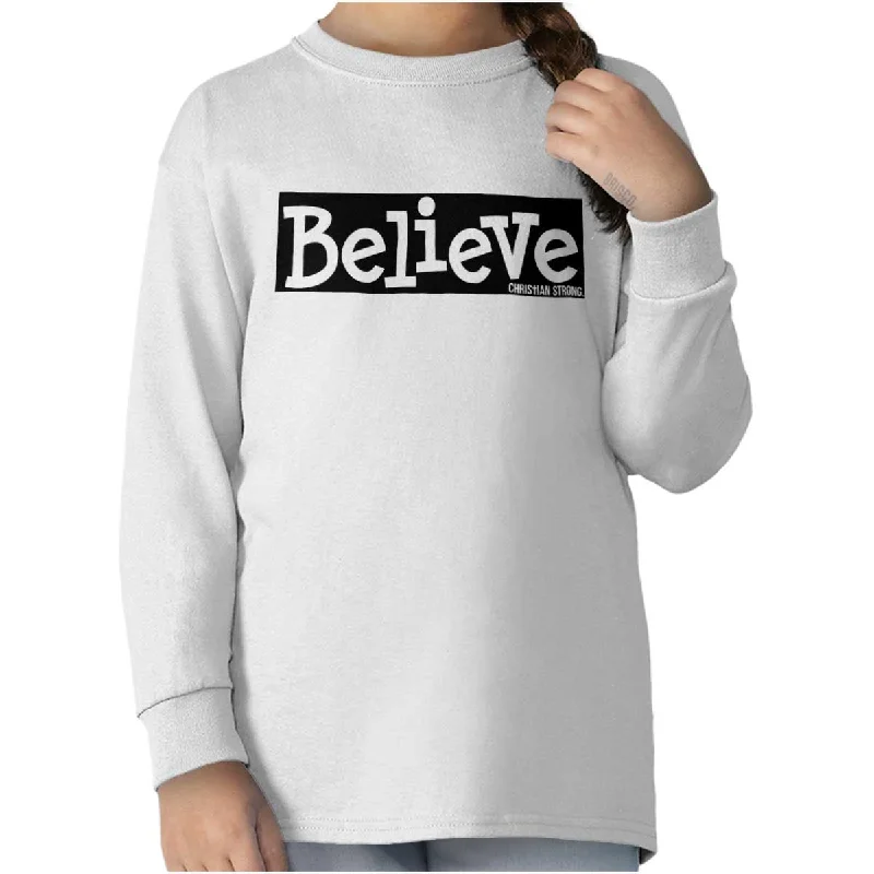 Versatile Men's Tank TopsBelieve Christian Strong Youth Long Sleeve T-Shirt