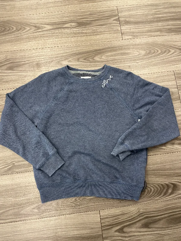 Lightweight Men's Running HoodiesSweatshirt Crewneck By American Eagle In Blue, Size: S