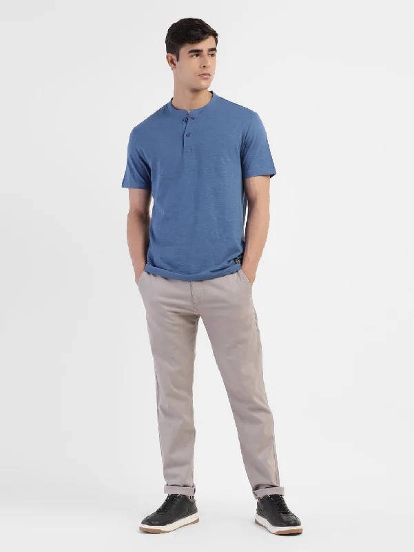 Men's Tailored Shirts for a Professional AppearanceMen's Solid Henley Neck T-shirt Men's Tailored Shirts for a Professional AppearanceMen's Solid Henley Neck T-shirt