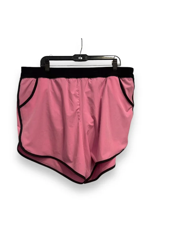 Men's Relaxed-Fit Casual ShortsAthletic Shorts By Torrid In Black & Pink, Size: 2x
