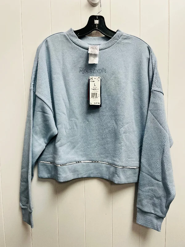 Men's Hoodies with Water-Repellent FabricSweatshirt Crewneck By Reebok In Blue, Size: L Men's Hoodies with Water-Repellent FabricSweatshirt Crewneck By Reebok In Blue, Size: L