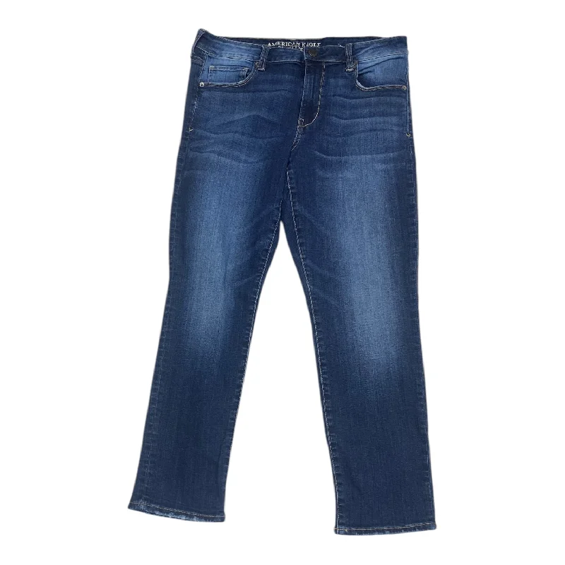 Leather Patch Men's JeansJeans Skinny By American Eagle In Blue, Size:14