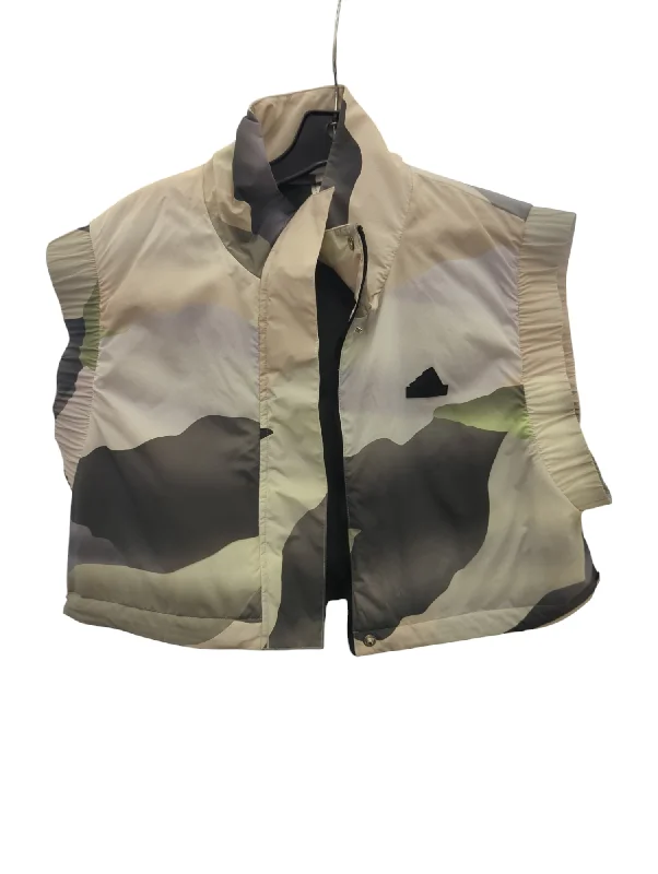 Classic Men's Trench CoatsVest Puffer & Quilted By Adidas In Green White, Size: M