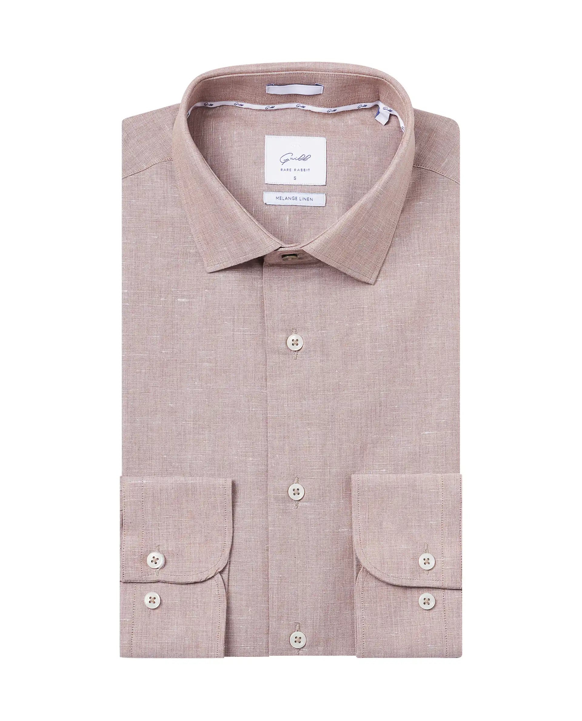 Classic Men's Dress ShirtsRare Rabbit Men Tempa Dusky Peach Cotton Full Sleeve Regular Fit Textured Shirt Classic Men's Dress ShirtsRare Rabbit Men Tempa Dusky Peach Cotton Full Sleeve Regular Fit Textured Shirt