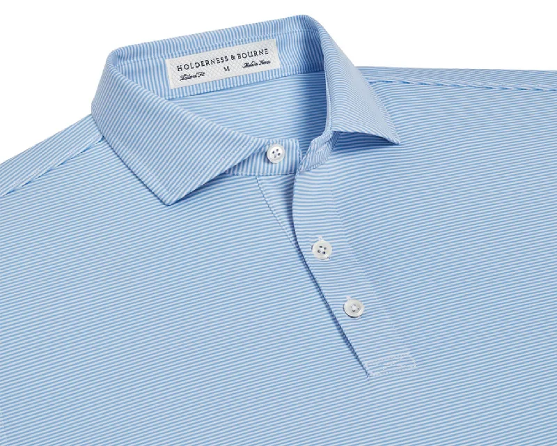 Men's Shirts with Zippered PocketsThe Perkins Shirt: Skye & White