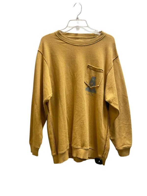 Men's Hoodies for YogaSweatshirt Crewneck By Aerie In Yellow, Size: S