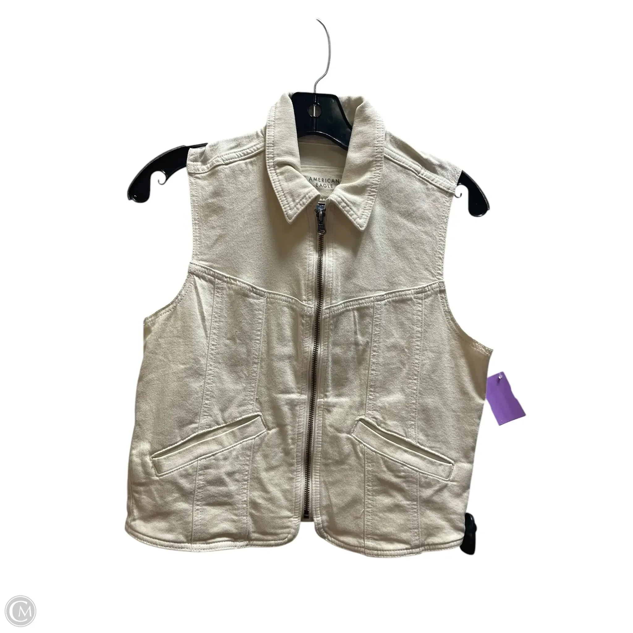 Elegant Men's Wool CoatsVest Other By American Eagle In Cream, Size: S
