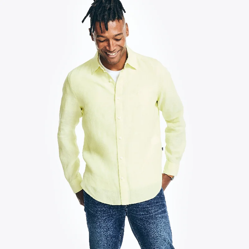 Men's Checked Short-Sleeve Shirts for Summer FunNautica Mens Sustainably Crafted Linen Shirt Men's Checked Short-Sleeve Shirts for Summer FunNautica Mens Sustainably Crafted Linen Shirt