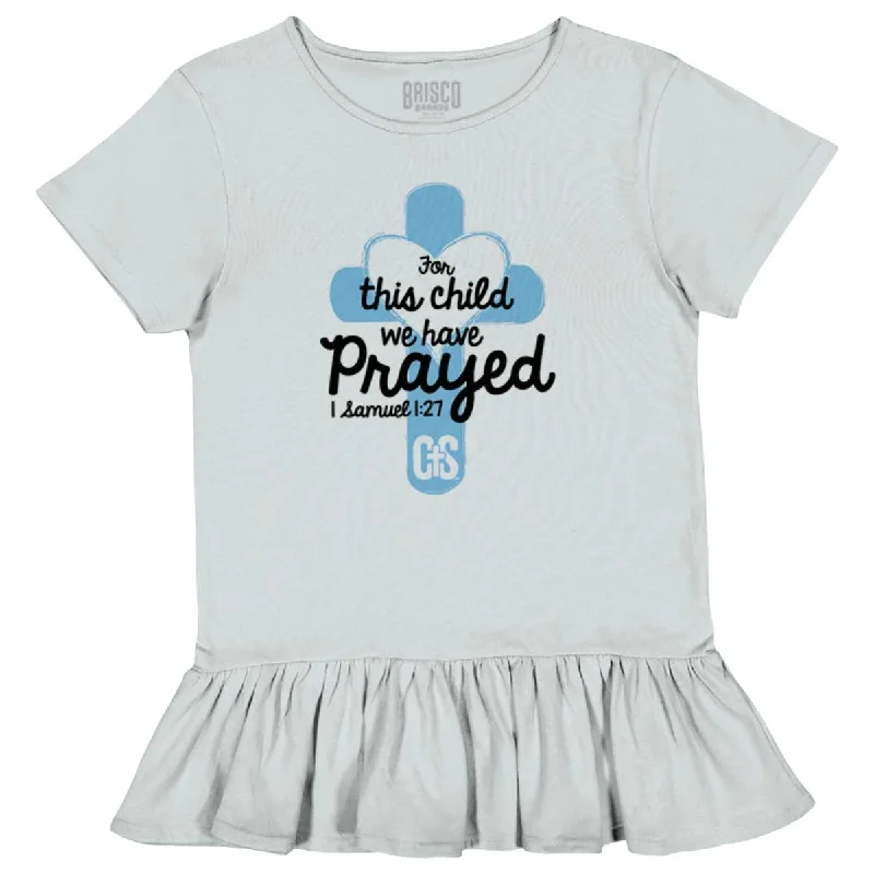 Men's Shirts with Barrel Cuffs1 Samuel 1:27 Toddler Ruffle Bottom T-shirt