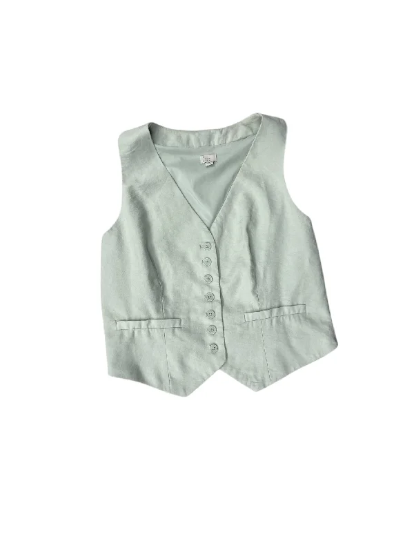 Men's Coats with HoodsVest Other By A New Day In Green, Size: M