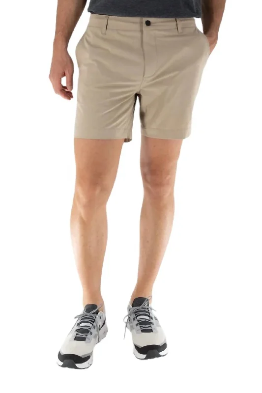 Casual Men's Cotton ShortsHybrid Shorts In Sand