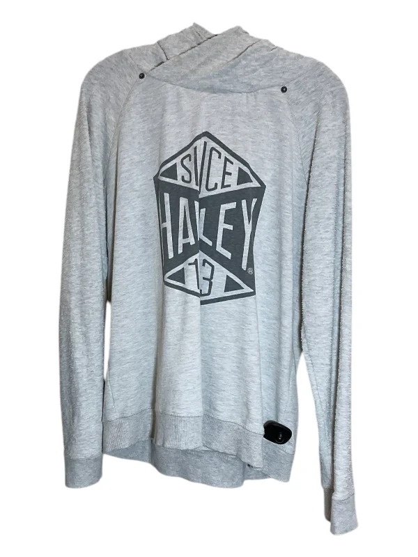 Weather-Ready Men's HoodiesSweatshirt Hoodie By Harley Davidson In Grey, Size: Xl