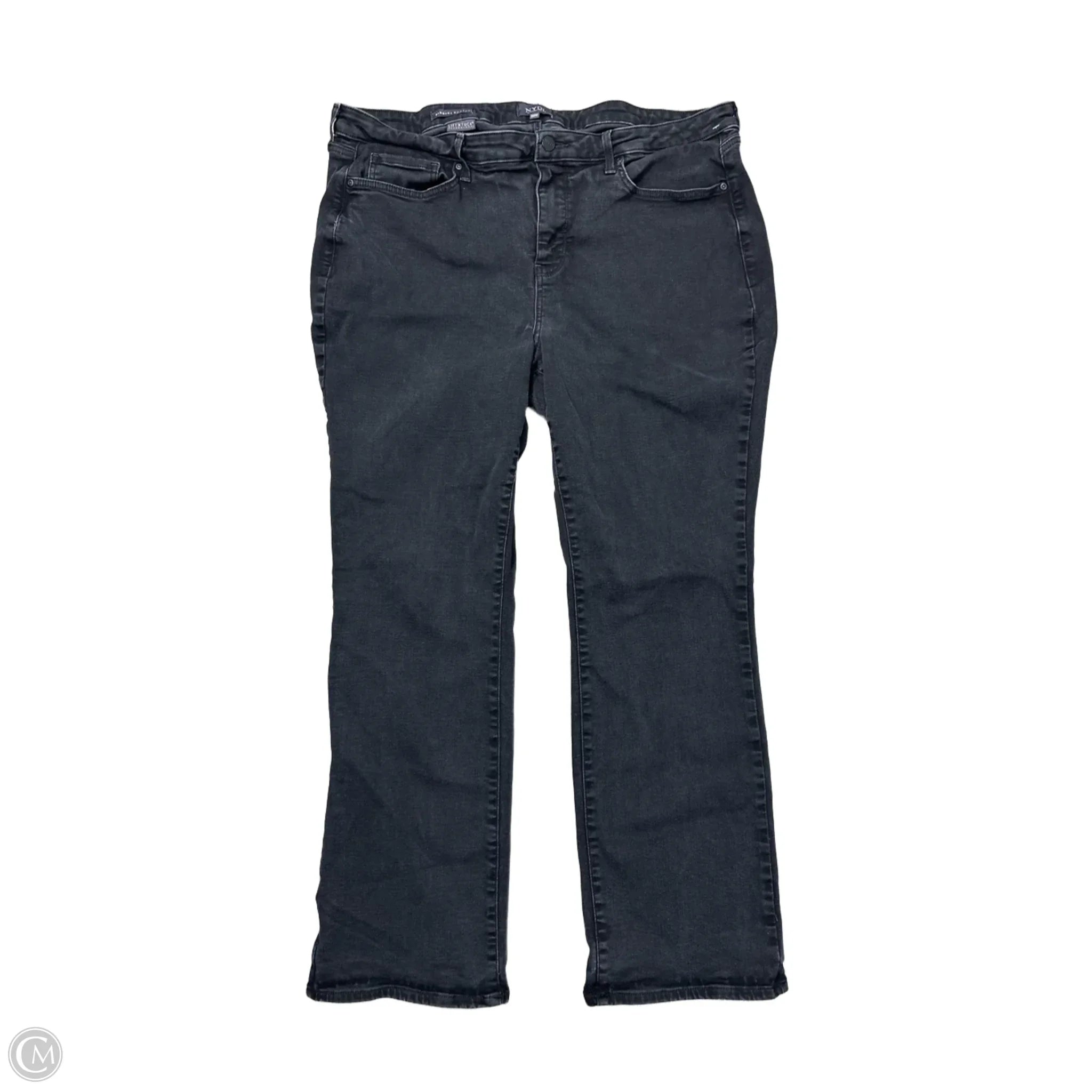 Men's Jeans for SportsJeans Boot Cut By NYDJ In Black Denim, Size: 20