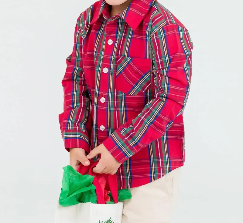 Men's Button-Down Collar Shirts for Staying PolishedBoys Tis The Season Plaid Long Sleeve Button Down Shirt In Red Men's Button-Down Collar Shirts for Staying PolishedBoys Tis The Season Plaid Long Sleeve Button Down Shirt In Red