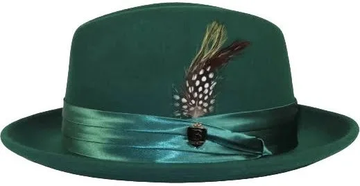Affordable Winter BeaniesHunter Green Men's Wool Hats Bruno Capelo Winter Dress Hat