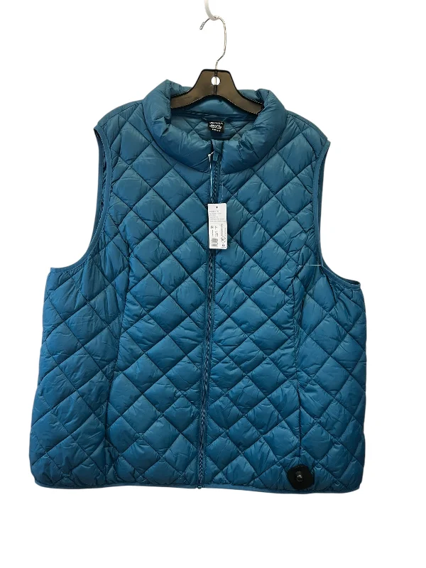 Men's Coats with Stretch FabricVest Puffer & Quilted By Jockey In Teal, Size: 1x
