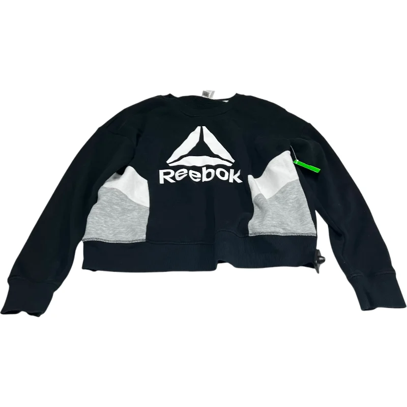 Men's Hoodies with Hidden ZippersSweatshirt Crewneck By Reebok In Black, Size: M