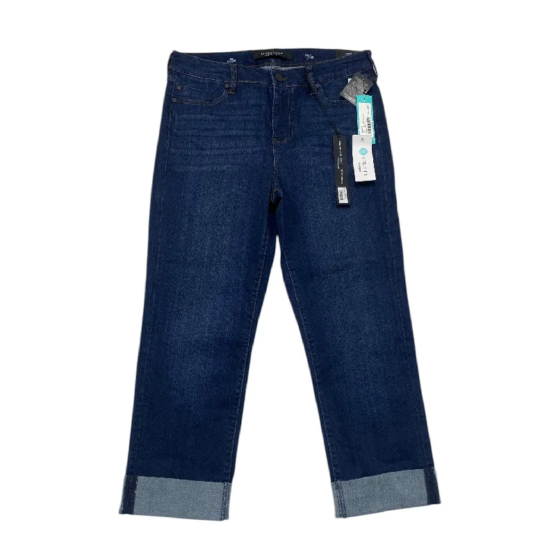 Oversized Men's JeansJeans Cropped By Liverpool In Blue, Size:10