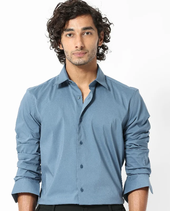 Men's Designer Shirts for a Statement PieceRare Rabbit Mens Benedict Light Blue Cotton Stretch Drop Collar Full Sleeve Solid Shirt Men's Designer Shirts for a Statement PieceRare Rabbit Mens Benedict Light Blue Cotton Stretch Drop Collar Full Sleeve Solid Shirt