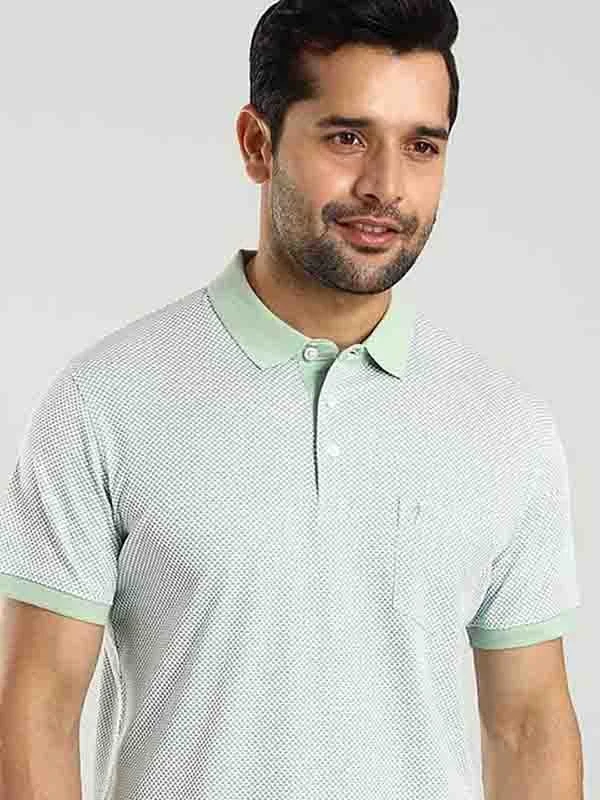 Men's Shirts with Asymmetrical HemlinesMen Printed Polo T-Shirt
