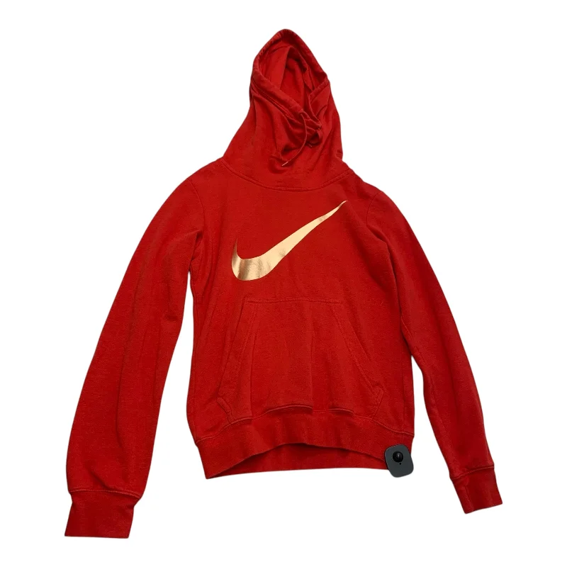 Men's Hoodies with ThumbholesSweatshirt Hoodie By Nike Apparel In Red, Size: Xs
