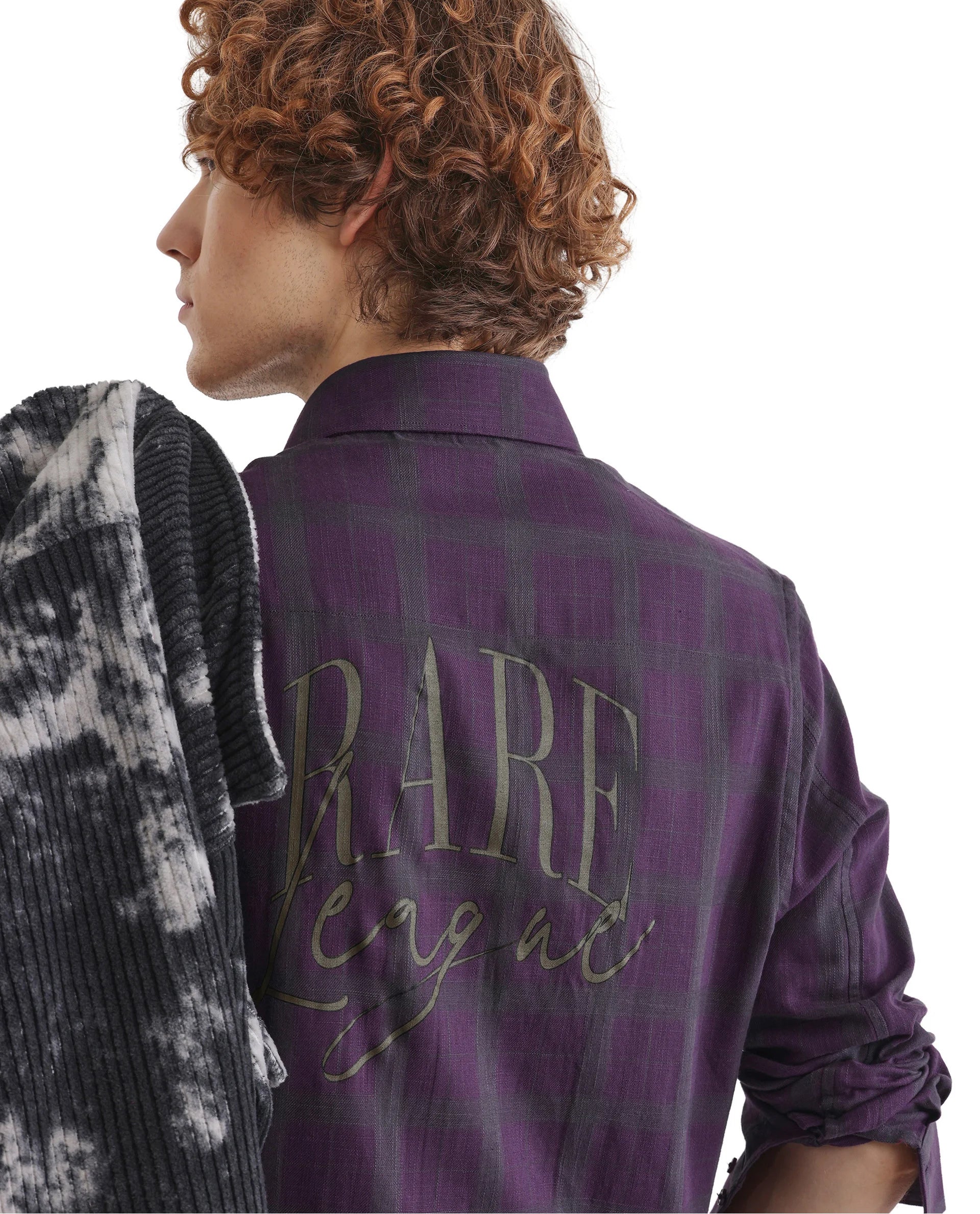 Men's Designer Shirts for a Statement PieceRare Rabbit Men Leip Purple Cotton Fabric Full Sleeve Regular Fit Checks Shirt Men's Designer Shirts for a Statement PieceRare Rabbit Men Leip Purple Cotton Fabric Full Sleeve Regular Fit Checks Shirt