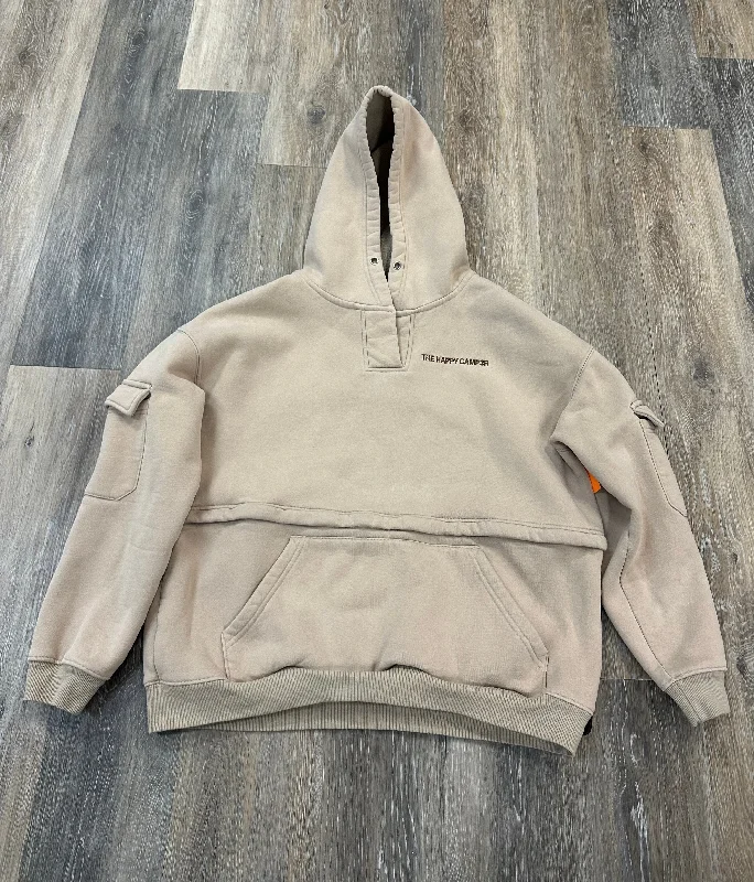 Lightweight Men's Running HoodiesAthletic Sweatshirt Hoodie By The Happy Camper In Tan, Size: M Lightweight Men's Running HoodiesAthletic Sweatshirt Hoodie By The Happy Camper In Tan, Size: M