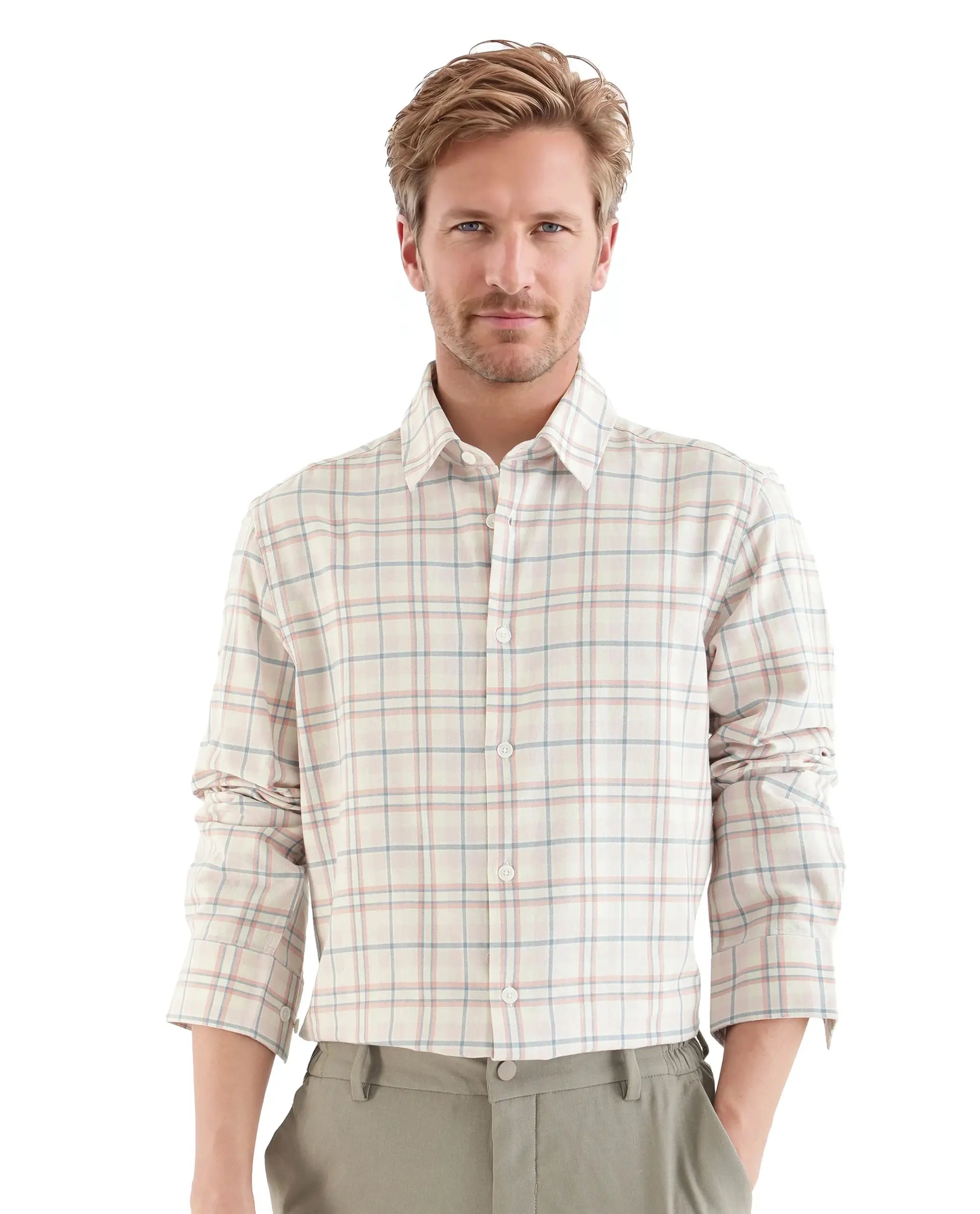 Men's Camping Shirts for Outdoor AdventuresRare Rabbit Men's Volgos Pastel Pink Cotton Fabric Full Sleeve Regular Fit Check Printed Shirt Men's Camping Shirts for Outdoor AdventuresRare Rabbit Men's Volgos Pastel Pink Cotton Fabric Full Sleeve Regular Fit Check Printed Shirt