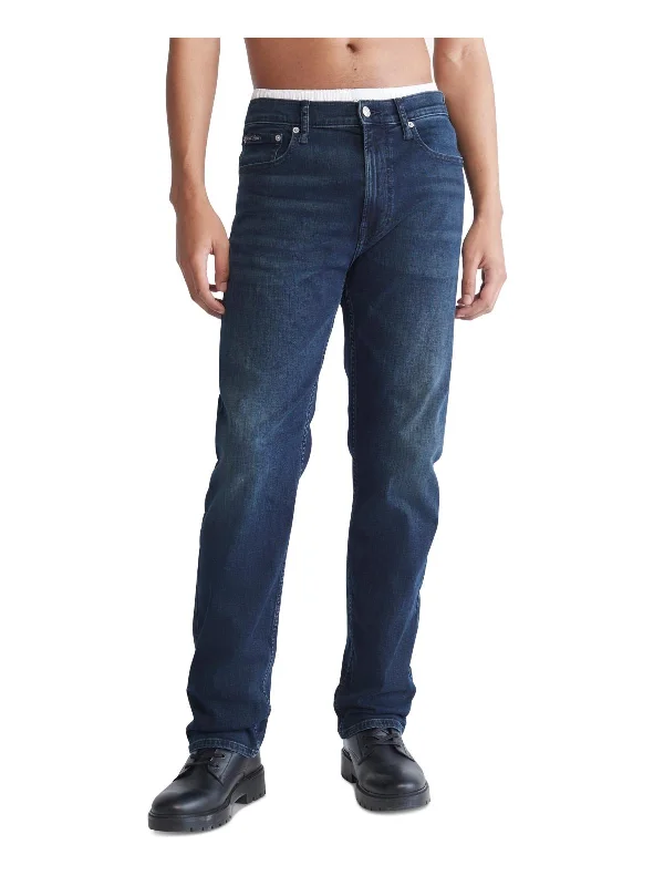 Modern Men's JeansMens Denim Straight Fit Straight Leg Jeans
