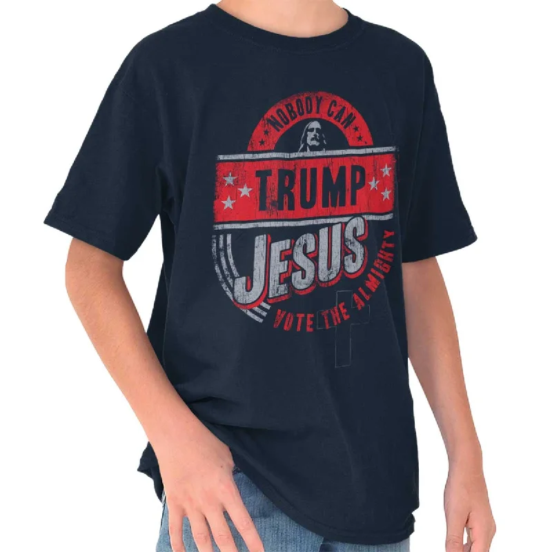 Men's Shirts with Geometric PatternsNobody Can Trump Jesus Youth T-Shirt
