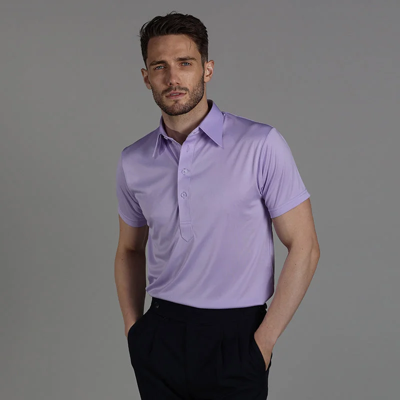 Men's Shirts with Patchwork SleevesThe Original Dress Collar Polo™ Lavender