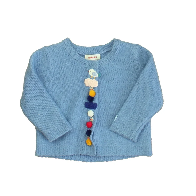 Men's Sweaters with Three-Quarter SleevesCatimini Girls Blue Cardigan
