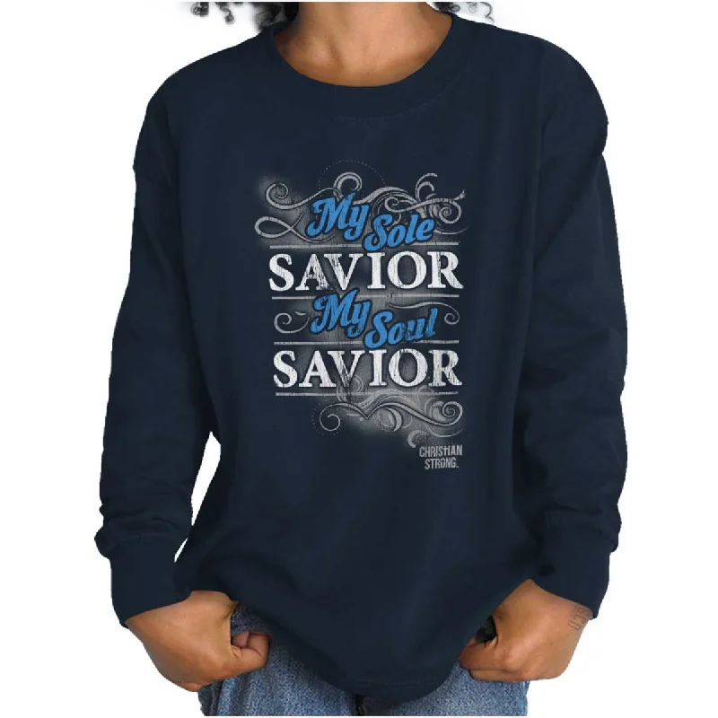 Striped Men's TopsSoul Savior Youth Long Sleeve T-Shirt