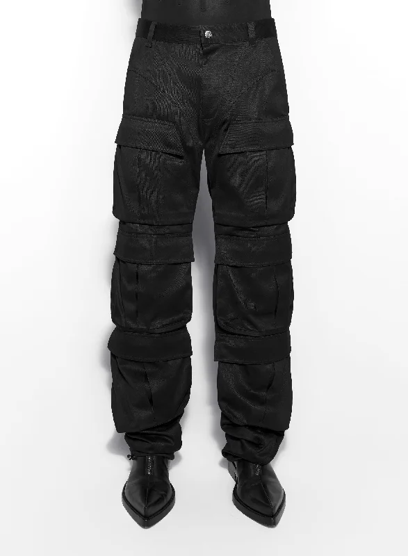 Warm-Weather Men's Linen and Cotton Casual Shortsblack cargo pants