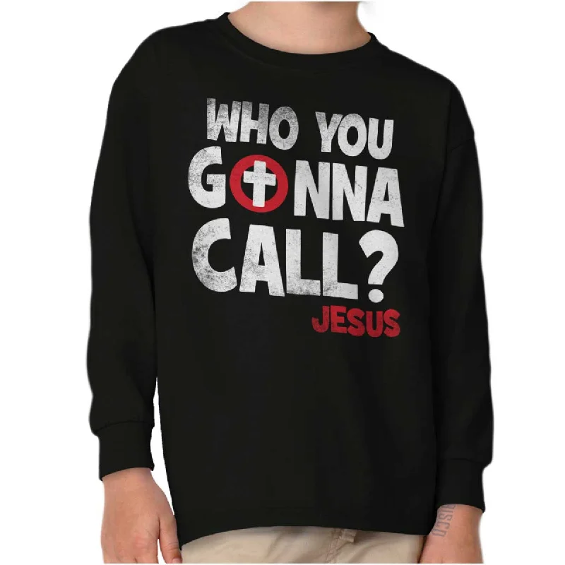 Casual Men's T-ShirtsWho You Gonna Call Youth Long Sleeve T-Shirt