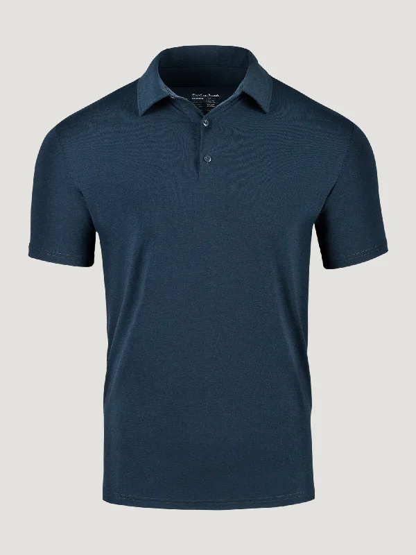 Men's Shirts with Adjustable CuffsNavy Performance Polo