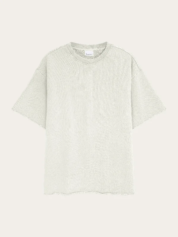 Men's Shirts with Belt LoopsLoose fit reactive dyed sweat t-shirt - GOTS/Vegan - Egret Men's Shirts with Belt LoopsLoose fit reactive dyed sweat t-shirt - GOTS/Vegan - Egret