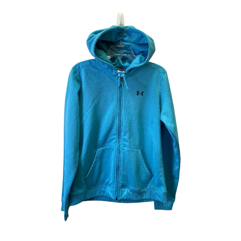 Men's Hoodies with Contrast StitchingAthletic Sweatshirt Hoodie By Under Armour In Blue, Size:L Men's Hoodies with Contrast StitchingAthletic Sweatshirt Hoodie By Under Armour In Blue, Size:L