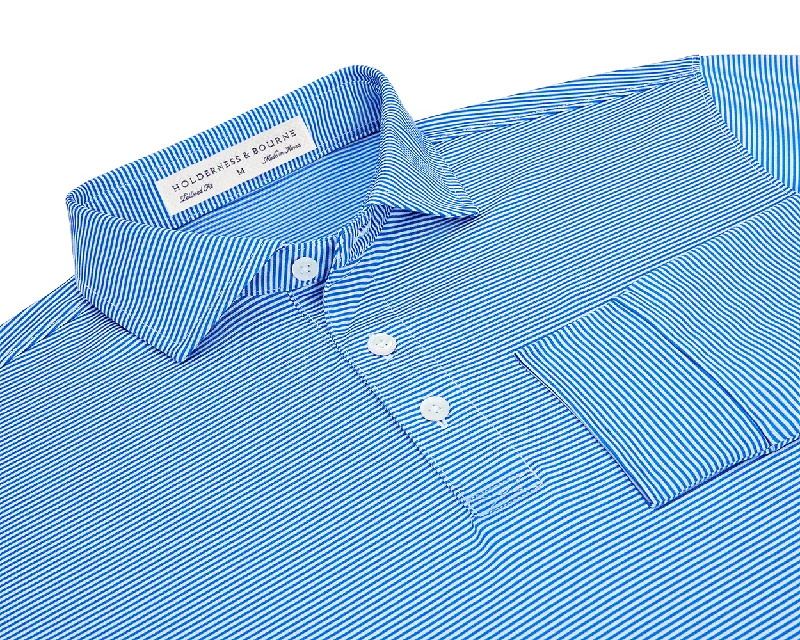 Men's Shirts with Plaid PatternsThe Burke Shirt: Marlin Blue & White