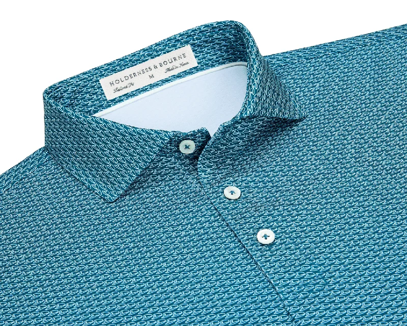 Men's Shirts with Mock NecksThe Frame Shirt: Deep Teal & White