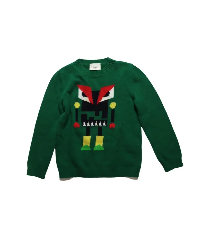 Men's Sweaters with Button-Down PlacketsFendi Knit Sweater 4T