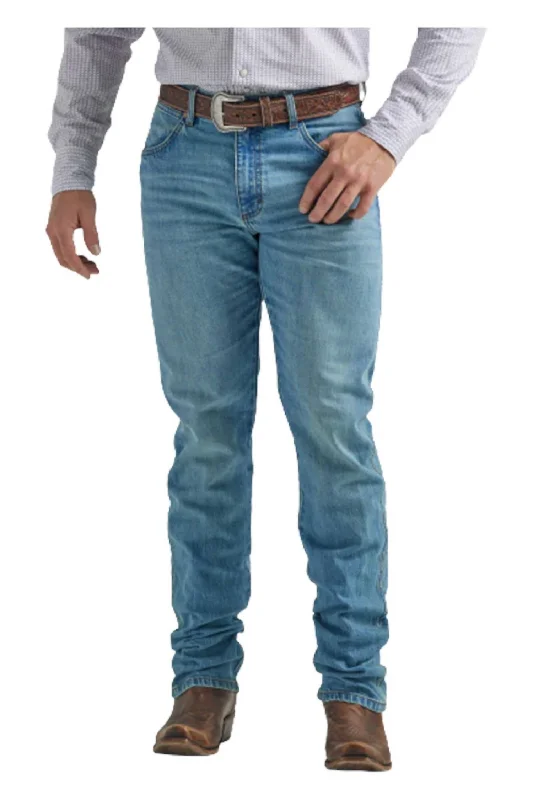Leather Patch Men's JeansMen's Retro Slim Fit Jeans In Buffalo Pass