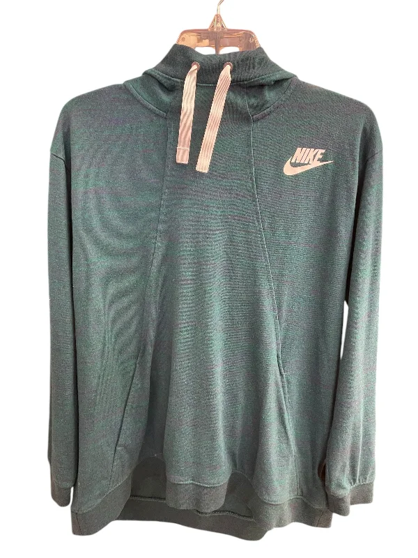 Cool Men's Graphic HoodiesSweatshirt Hoodie By Nike In Green, Size: L