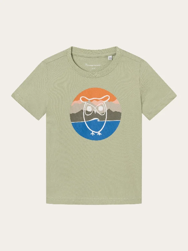 Men's Shirts with Patch PocketsMountain owl front print t-shirt - Swamp