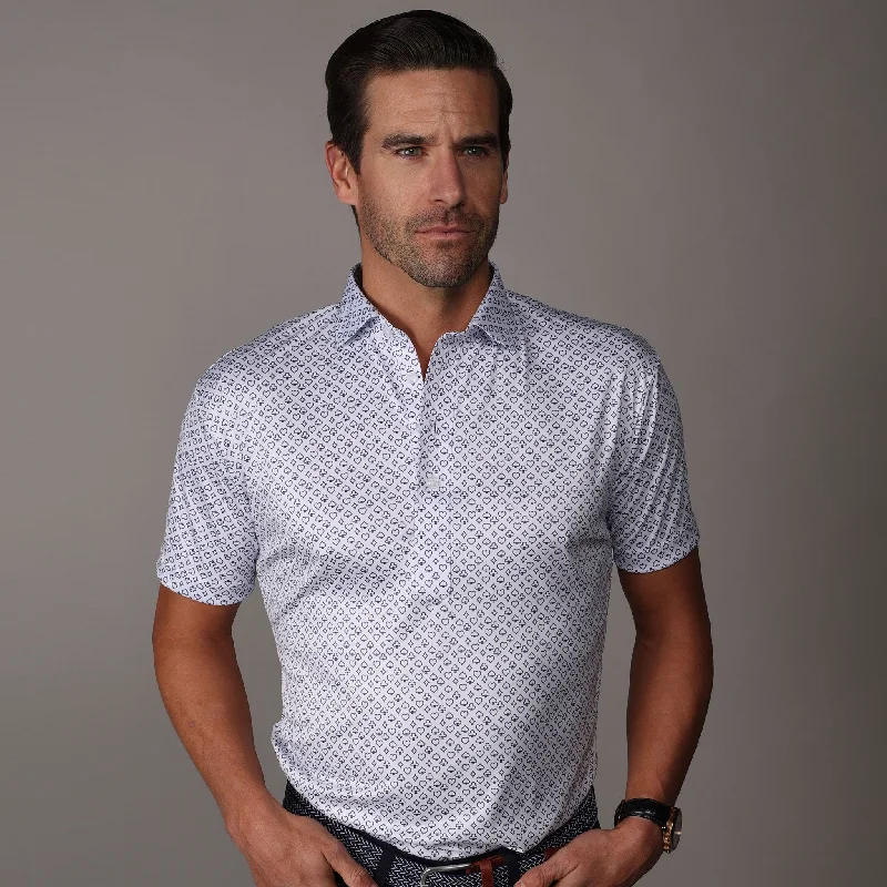 Men's Shirts with Button-Down CollarsSemi-Spread Collar Polo Royal Flush