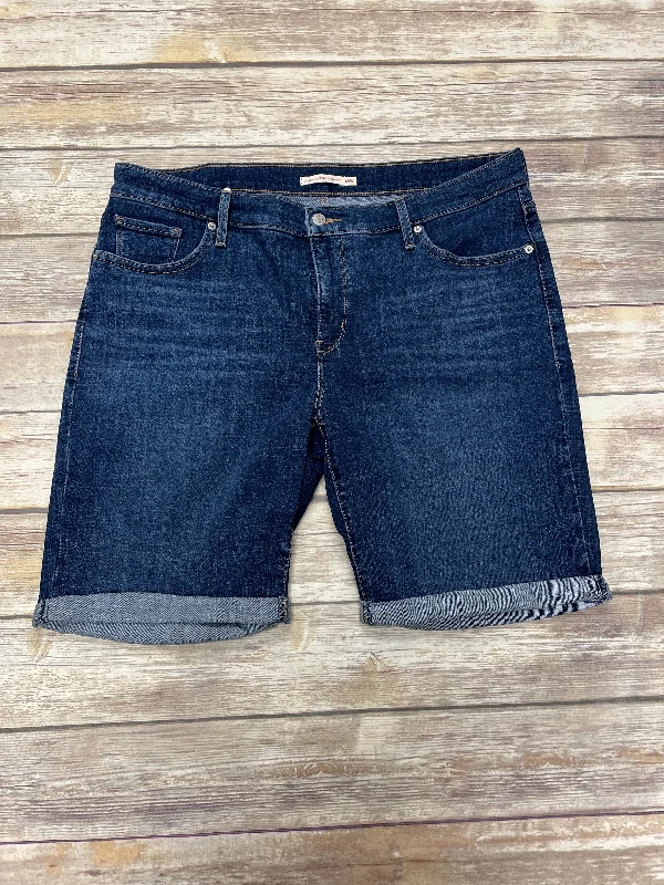Creative Pattern Men's Fashion ShortsShorts By Levis In Blue, Size: 18w