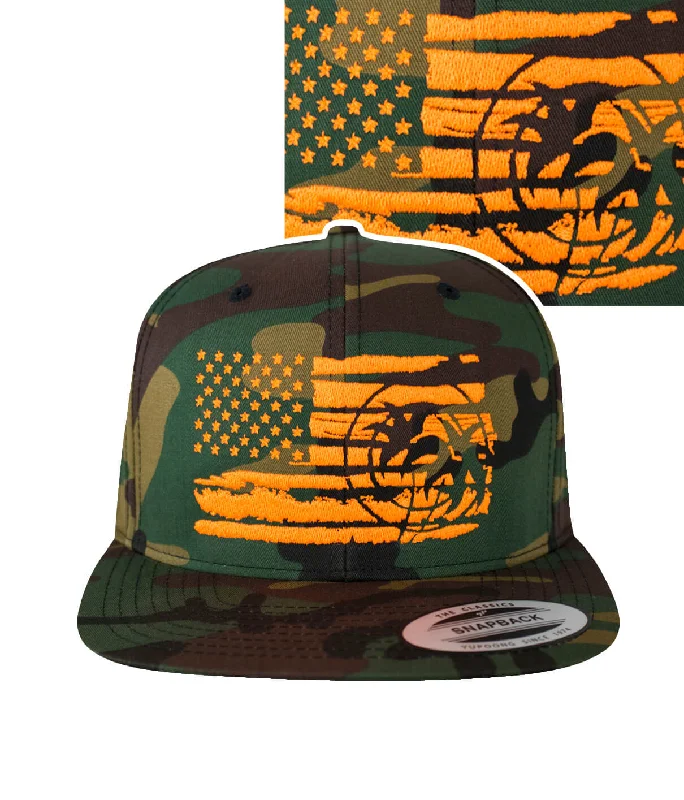 Beach Bucket Caps"Strong Faded" Snapback Flag Hat