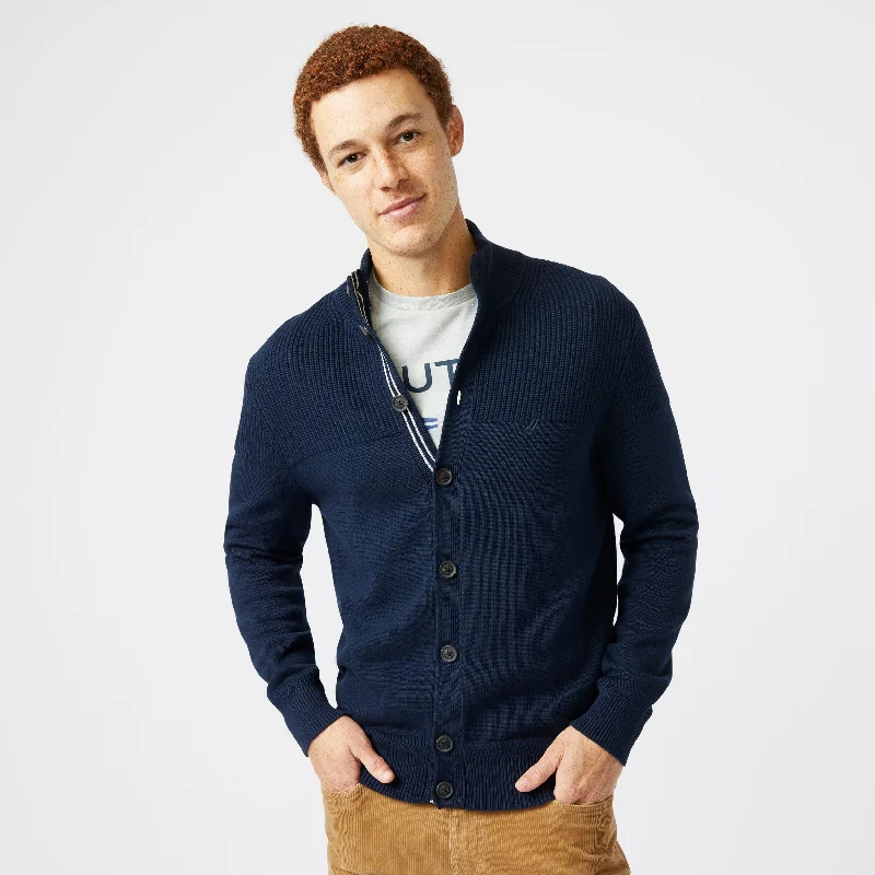 Men's Sweaters for Dressy EventsNautica Mens Big & Tall Textured Button Cardigan