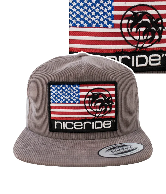 Youth Baseball Hats"Pride" Patch Corduroy Snapback Hat