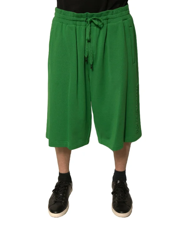 Wide-Leg Men's Casual ShortsDolce & Gabbana Cotton Blend Men Bermuda Men's Shorts